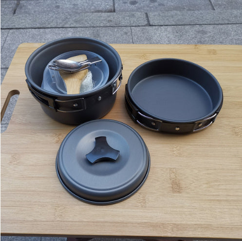 Outdoor Duo Camping Kit Cookware Set for 1-2 People