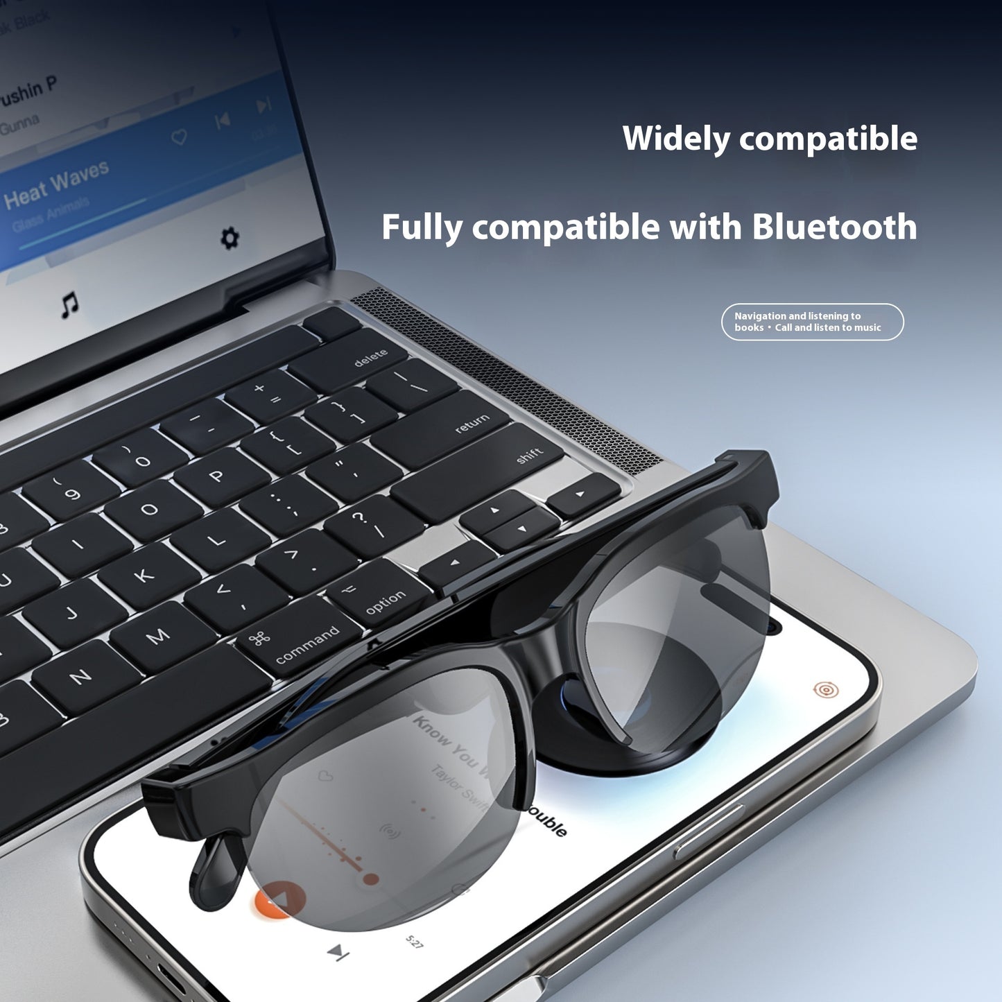 Smart glasses with UV and blue light protection