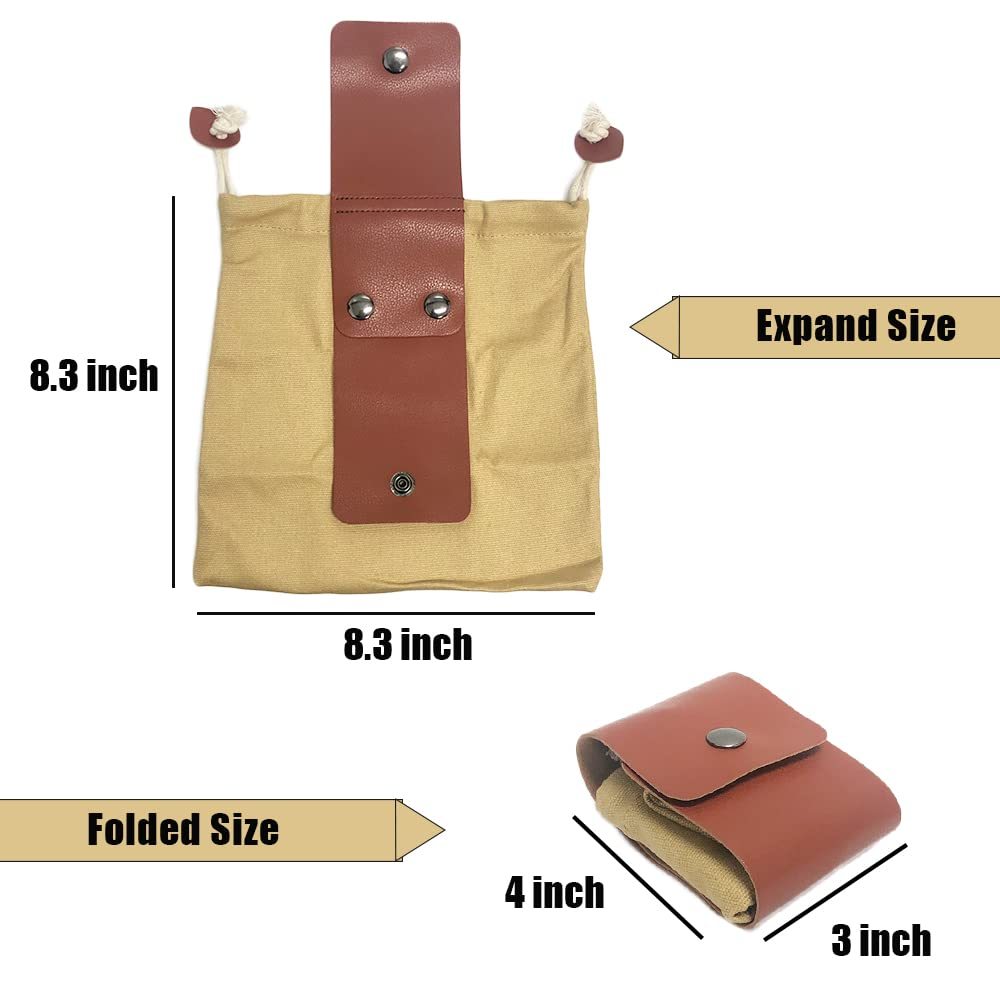 Foldable Canvas Picking Bag - Multifunction Kit Size 23x21cm