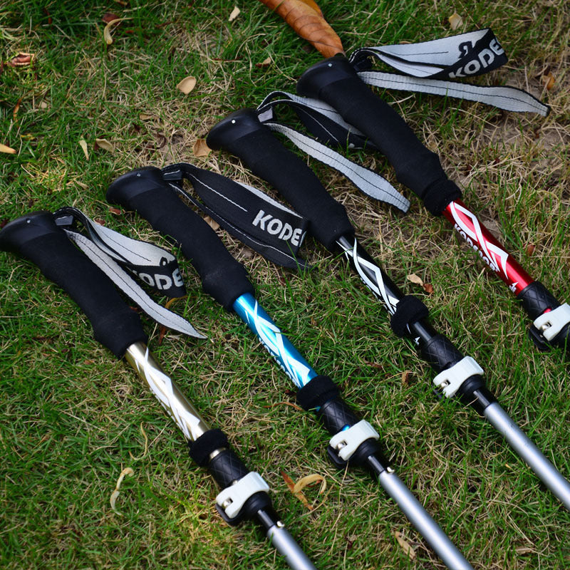 5-Section Aluminum Hiking Pole - Foldable Ultra-Compact 300g
