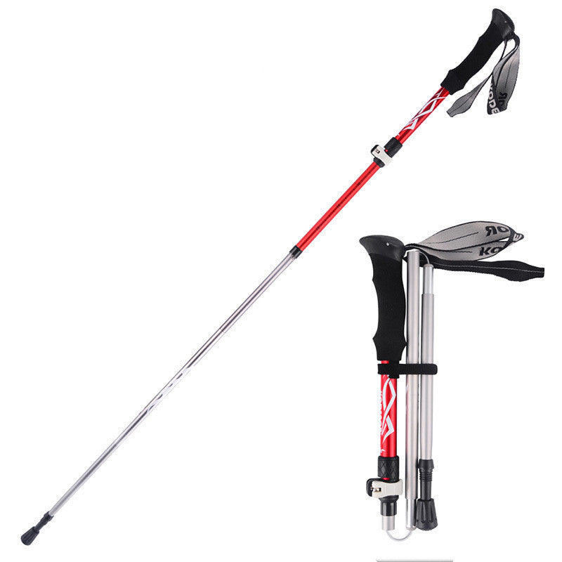 5-Section Aluminum Hiking Pole - Foldable Ultra-Compact 300g