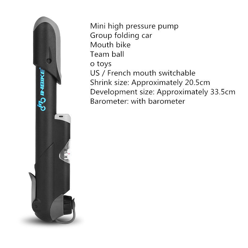 Mini Portable Bike Pump - Compact High Pressure Inflation