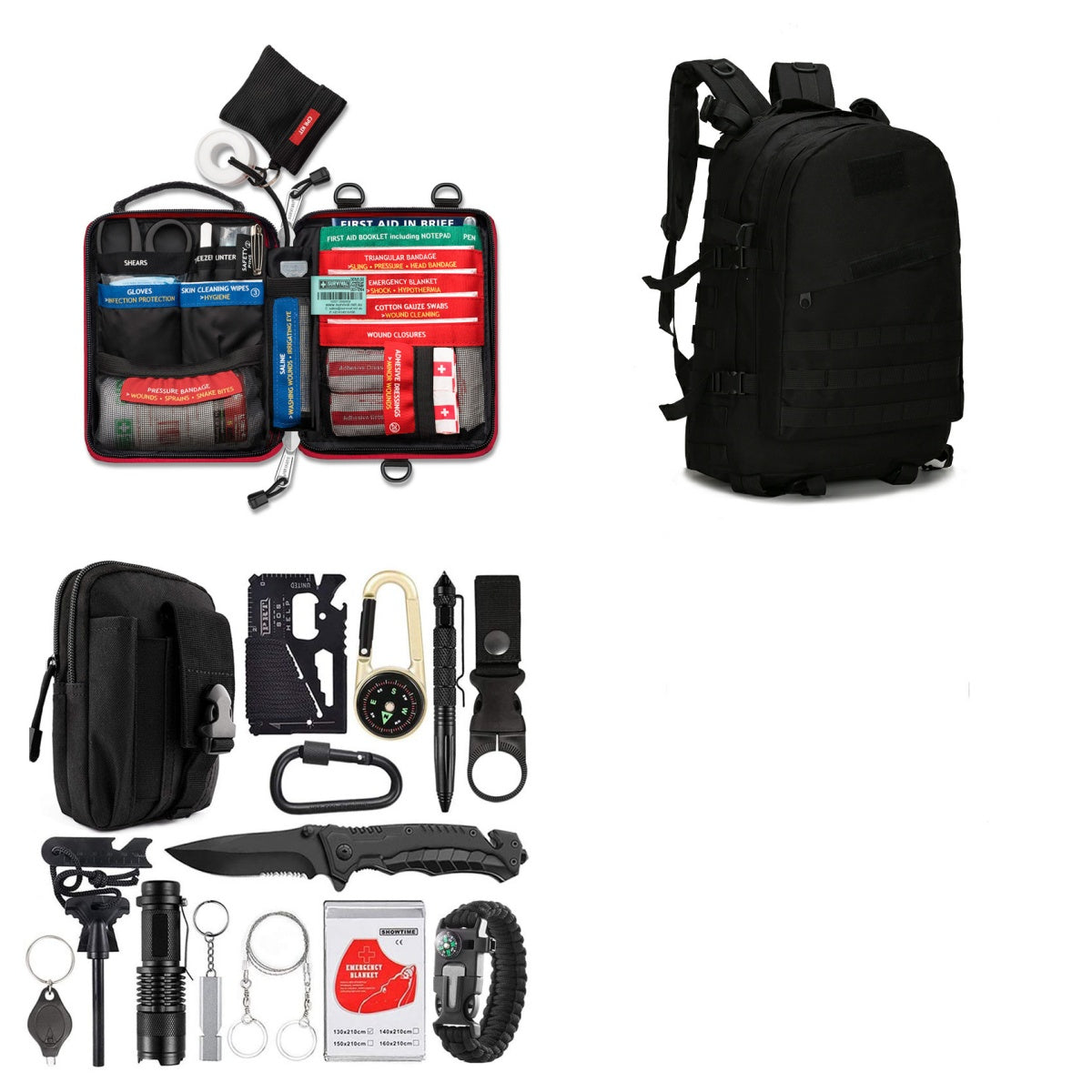 Camping Survival Multifunction Tool - Outdoor SOS Kit