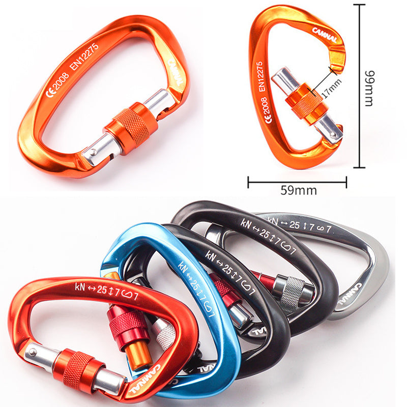 Pro Climbing Carabiners Aluminum 7075 Safety 25kN Ultra-Light