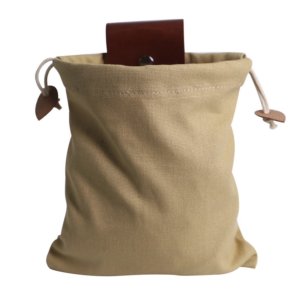 Vintage Foldable Waist Bag Hiking Leather 22x21cm