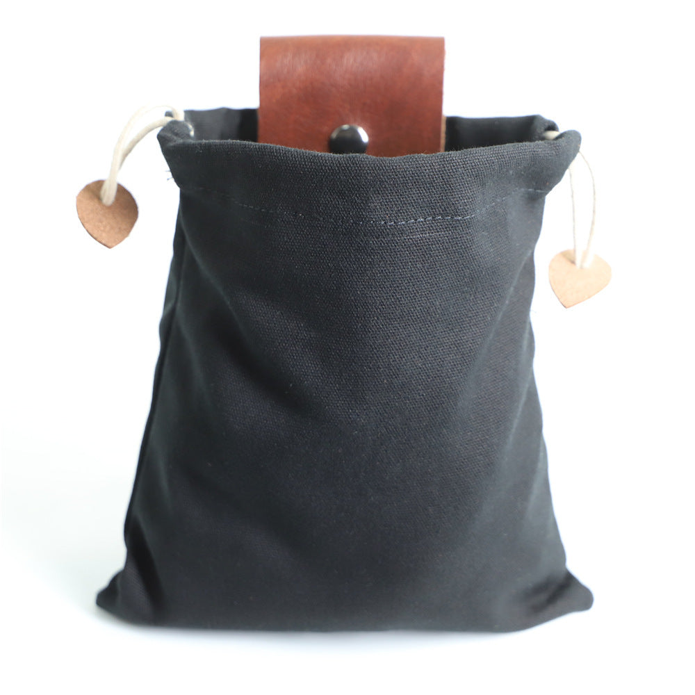 Vintage Foldable Waist Bag Hiking Leather 22x21cm