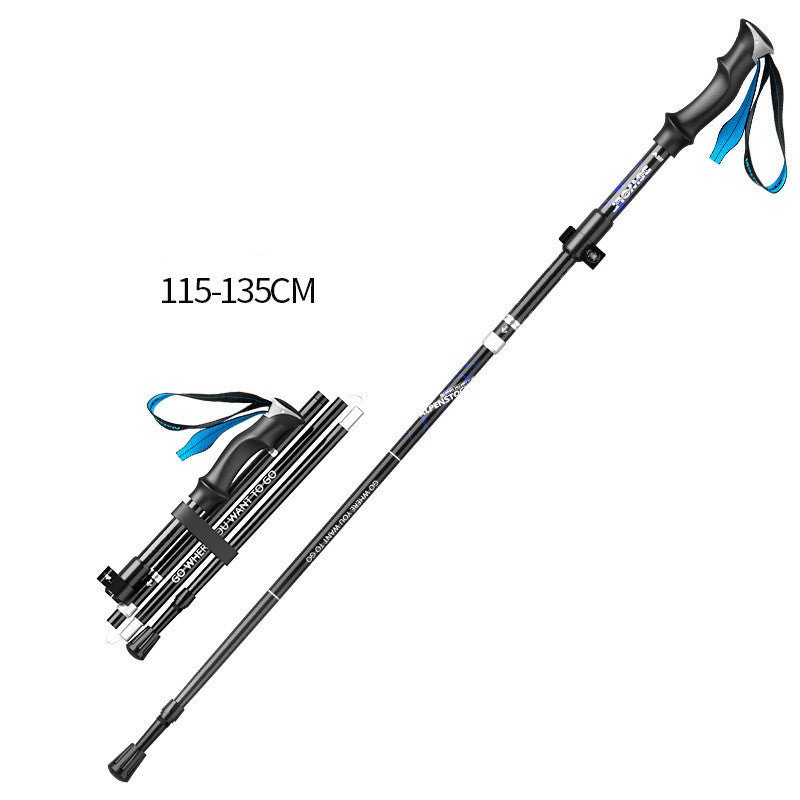 5-Section Aluminum Hiking Pole with External Lock - 330g