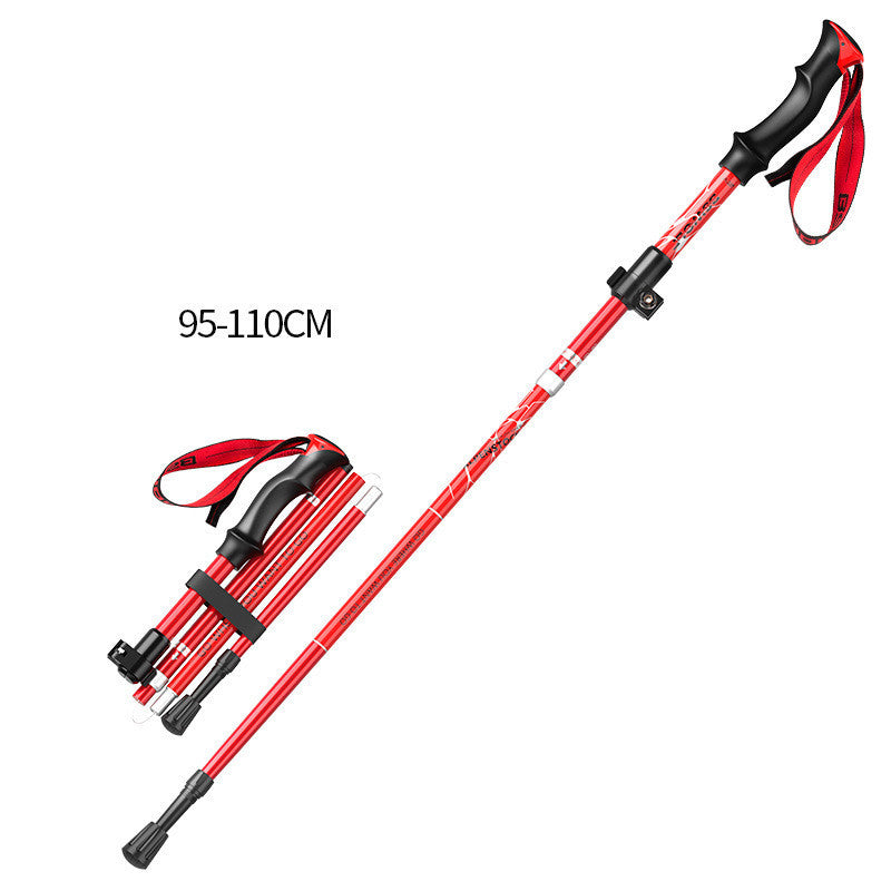 5-Section Aluminum Hiking Pole with External Lock - 330g