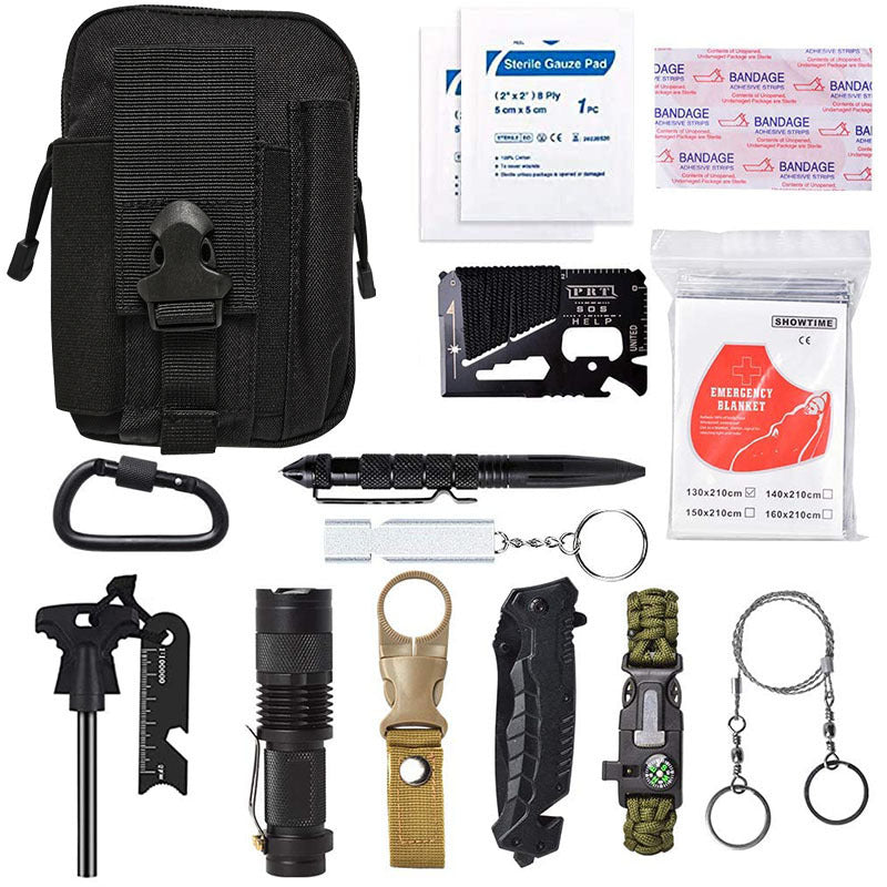 Camping Survival Multifunction Tool - Outdoor SOS Kit