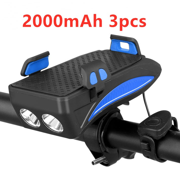 5-in-1 Bike Phone Holder Charger - Light Bell