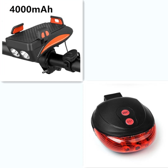 5-in-1 Bike Phone Holder Charger - Light Bell