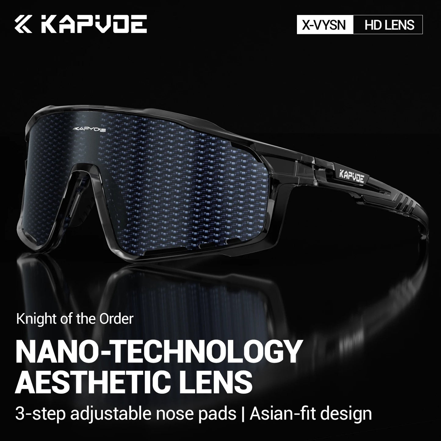 KAPVOE Sports Glasses Nano-Lens UV400 Pro Technology