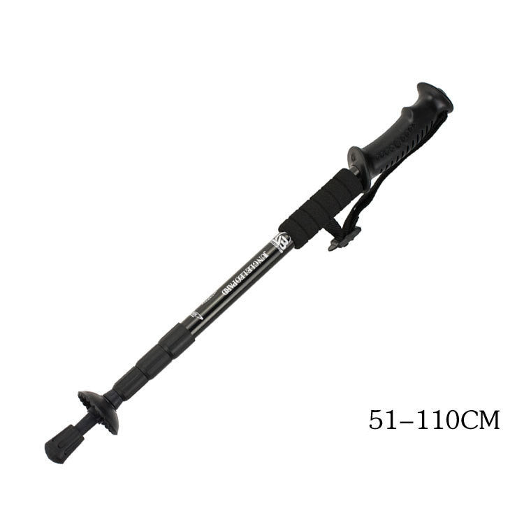 4-Section Aluminum Hiking Pole - Curved Handle 380g