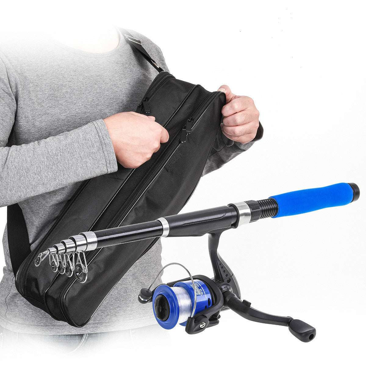 Japan Multifunction Fishing Rod - Fiberglass 10 Sections