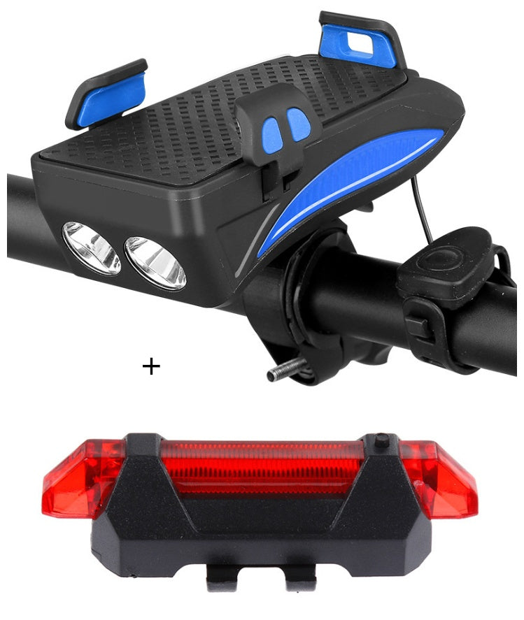 5-in-1 Bike Phone Holder Charger - Light Bell