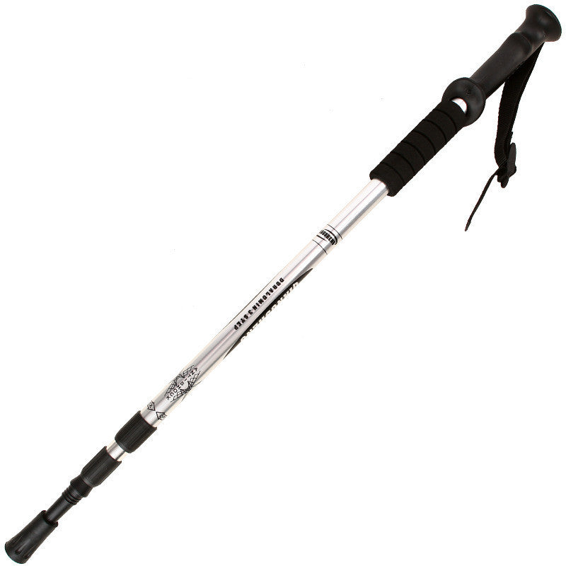 Telescopic Aluminum Walking Stick Straight Handle - 335g