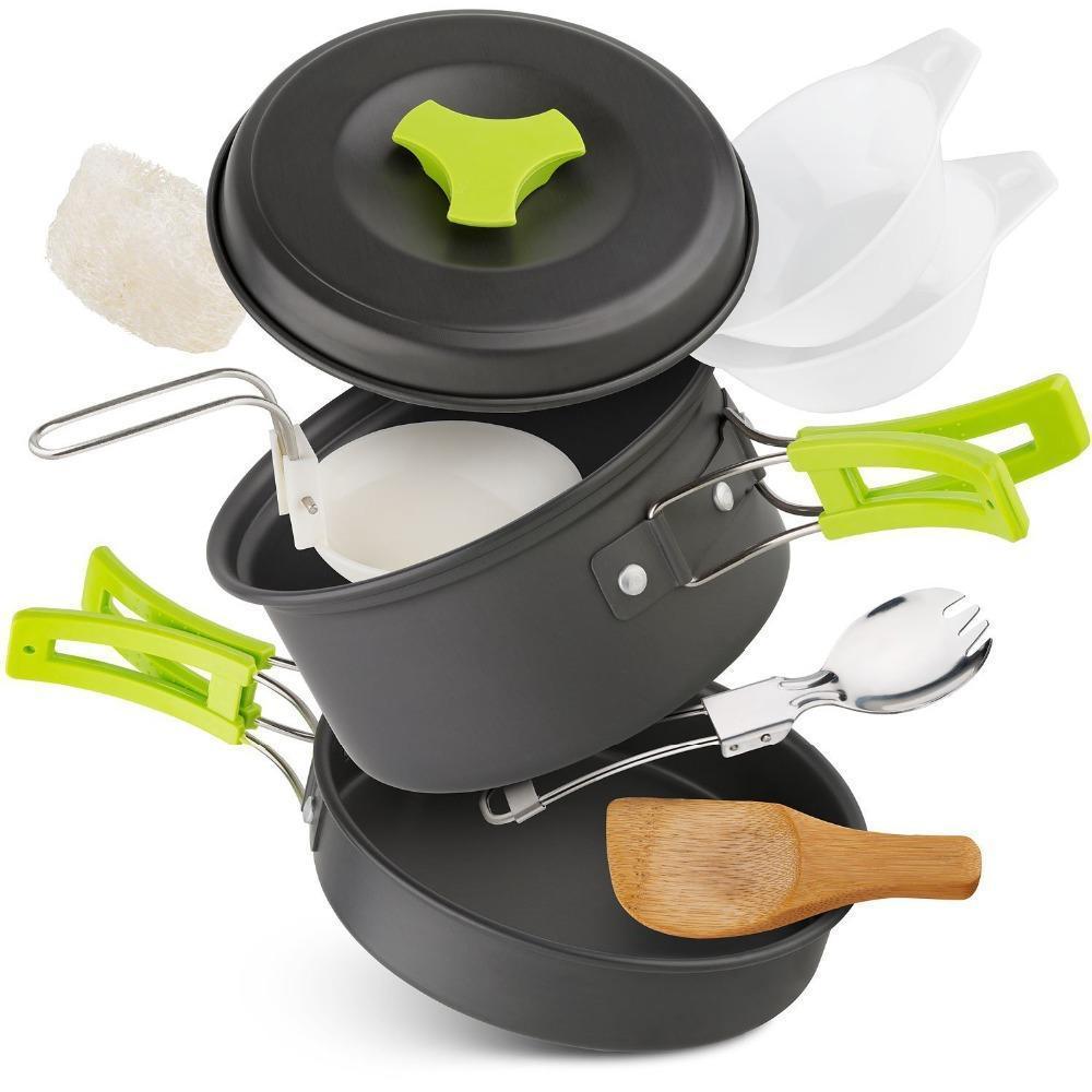 Outdoor Duo Camping Kit Cookware Set for 1-2 People