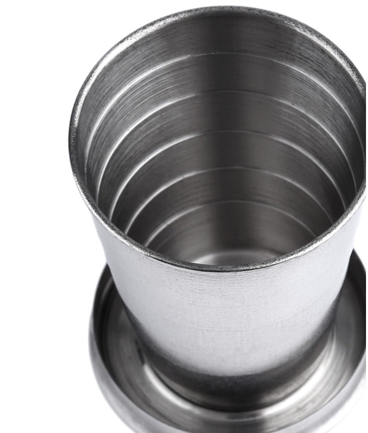 Stainless Steel Telescopic Collapsible Travel Cup