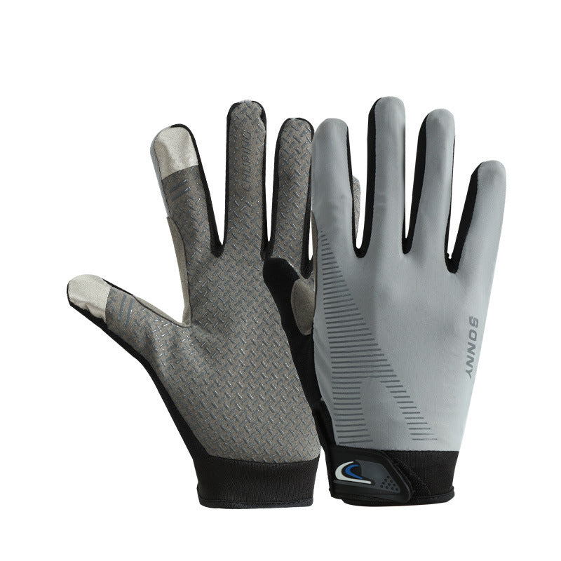 Cycling Gloves Sun Protection Nylon - Shock Absorption Resistant 4 Colors AED4