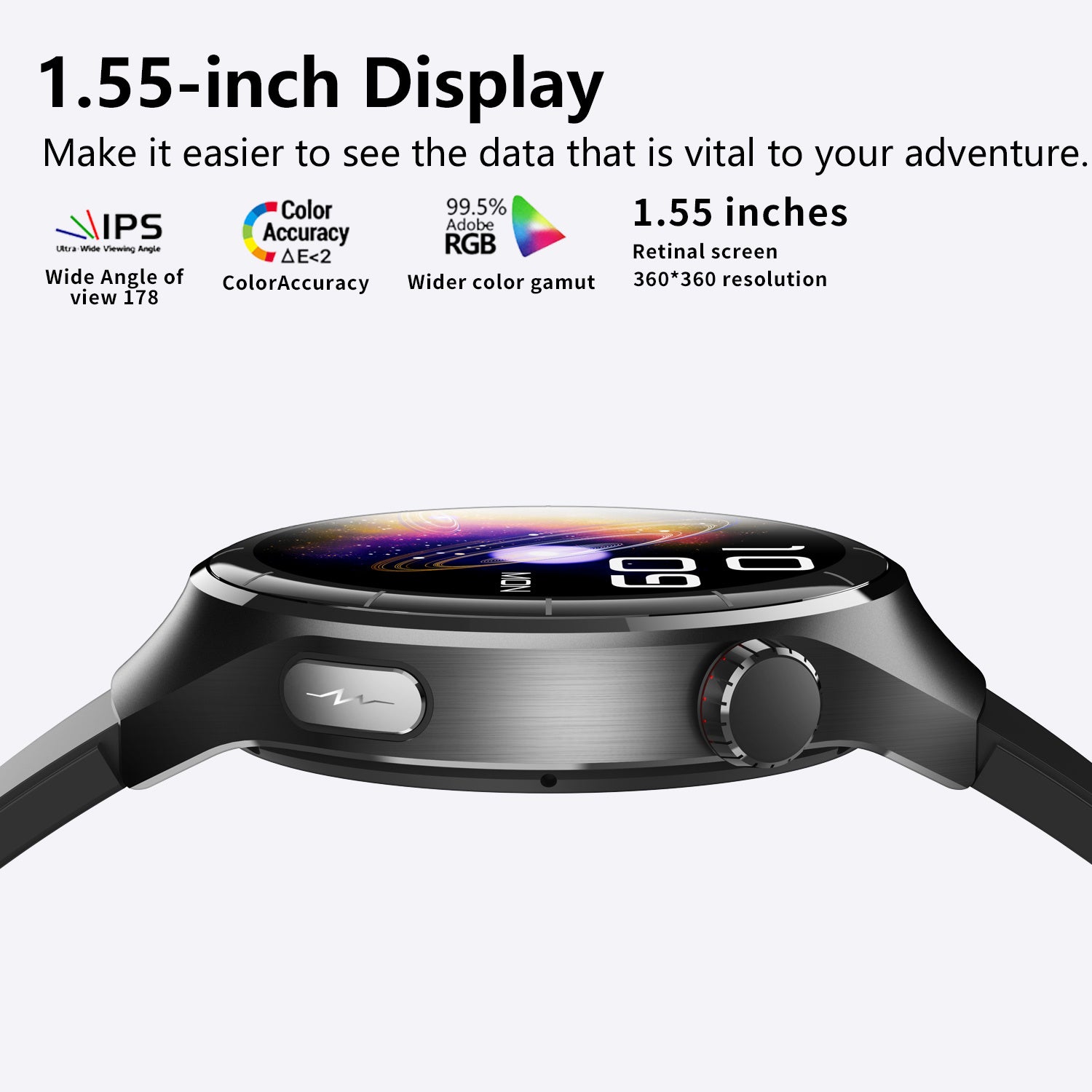 Montre Connectée Santé IP67 - Bluetooth Fitness Tracker 90g - Camp de Base Farzen+
