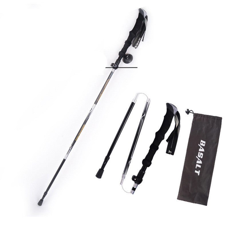 Bâton Randonnée Besot Pliable 5 Sections - Verrouillage Extérieur 660g - Camp de Base Farzen+