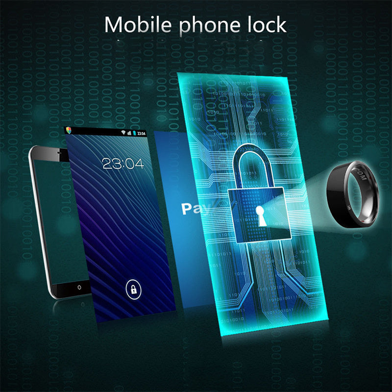 Black high-tech multifunctional connected ring