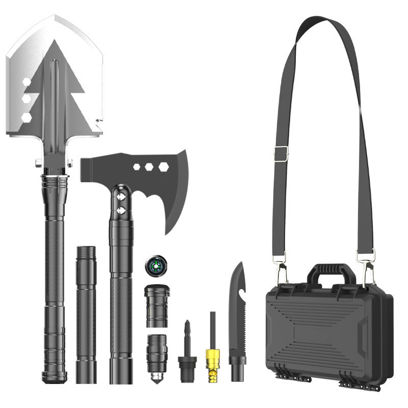 Multifunction Camping Shovel Aluminum 6063 - Foldable Engineer Kit 2.12kg