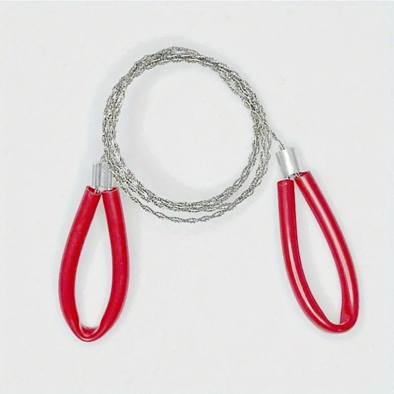 Stainless Steel Pocket Wire Saw - Ultra-Light Survival Finger Grip 68cm