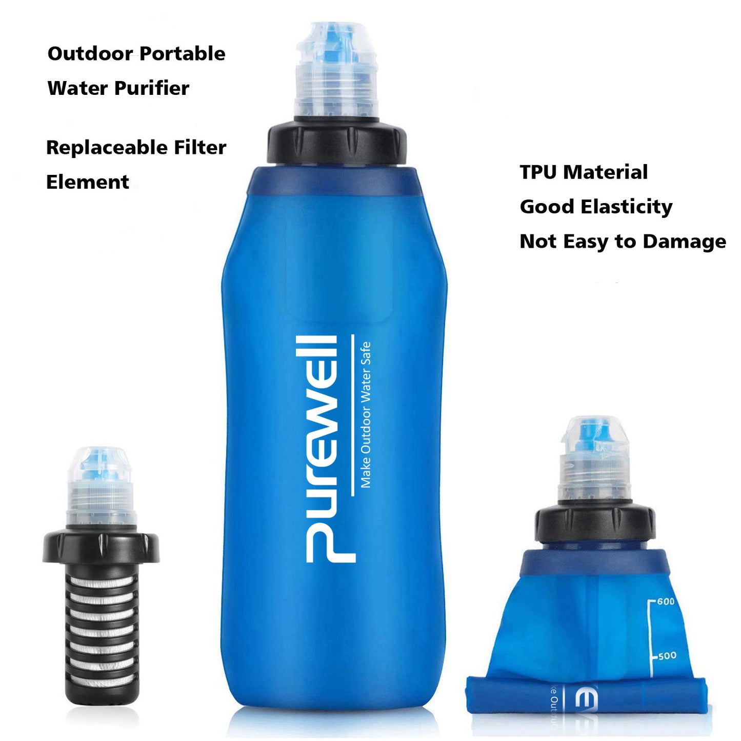 Personal Portable Water Purifier 120g - Outdoor Instant Camping Trekking