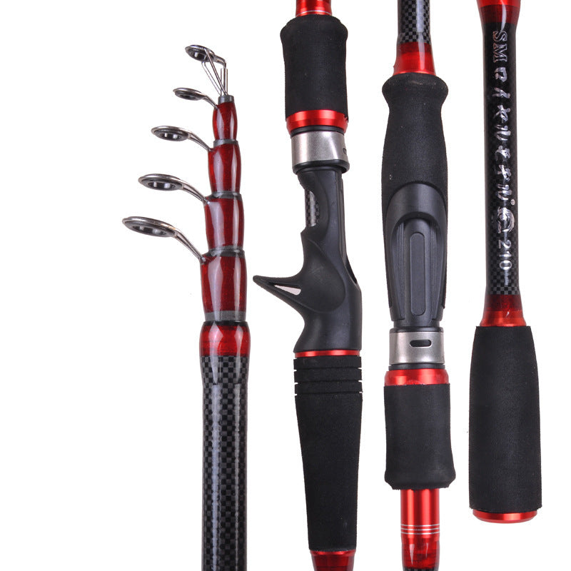 MH Carbon Retractable Fishing Rod - Telescopic 1.8-3.0m