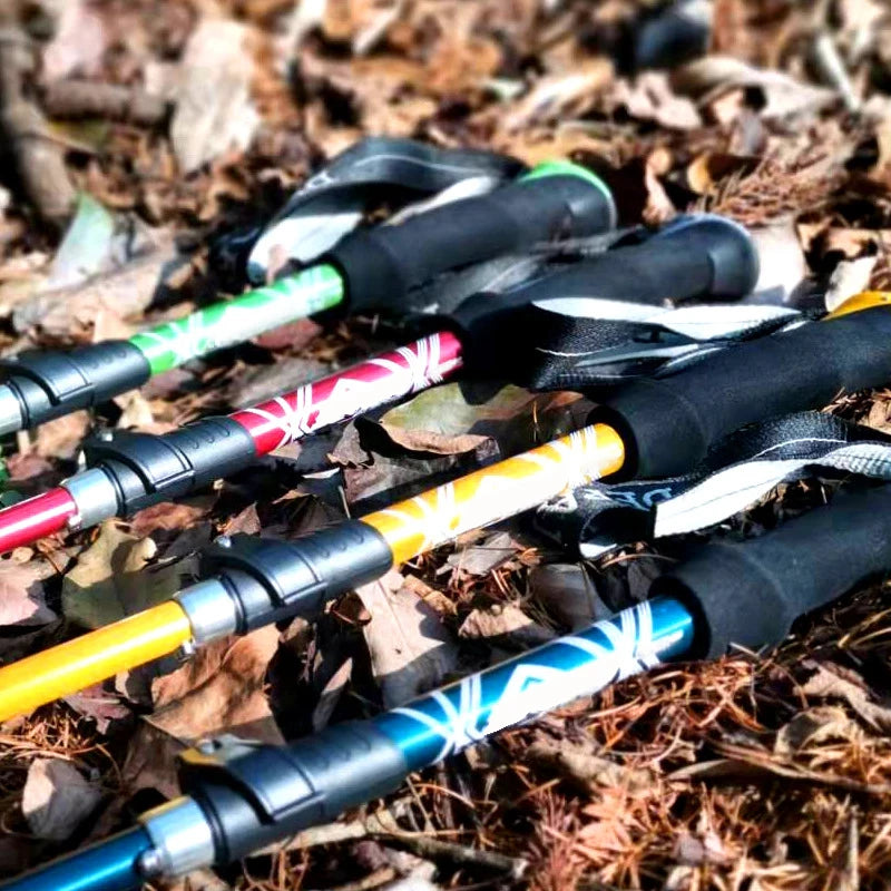 5 Sections Foldable Hiking Pole - Portable Telescopic