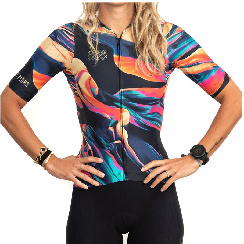Women's Short Sleeve Cycling Jersey - Breathable Polyester MTB Road Performance AED4
