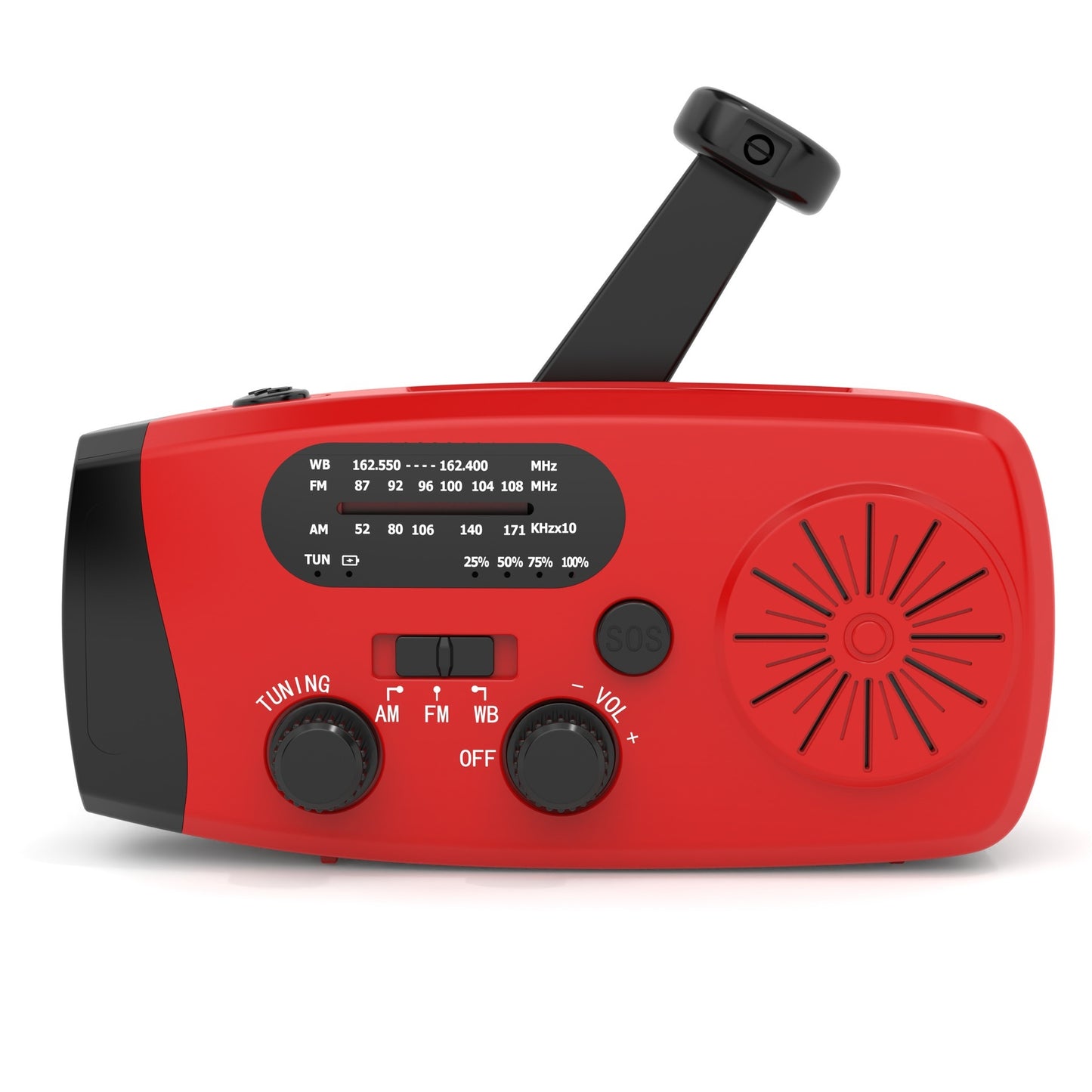 Multifunctional Portable Solar Powered Emergency Radio