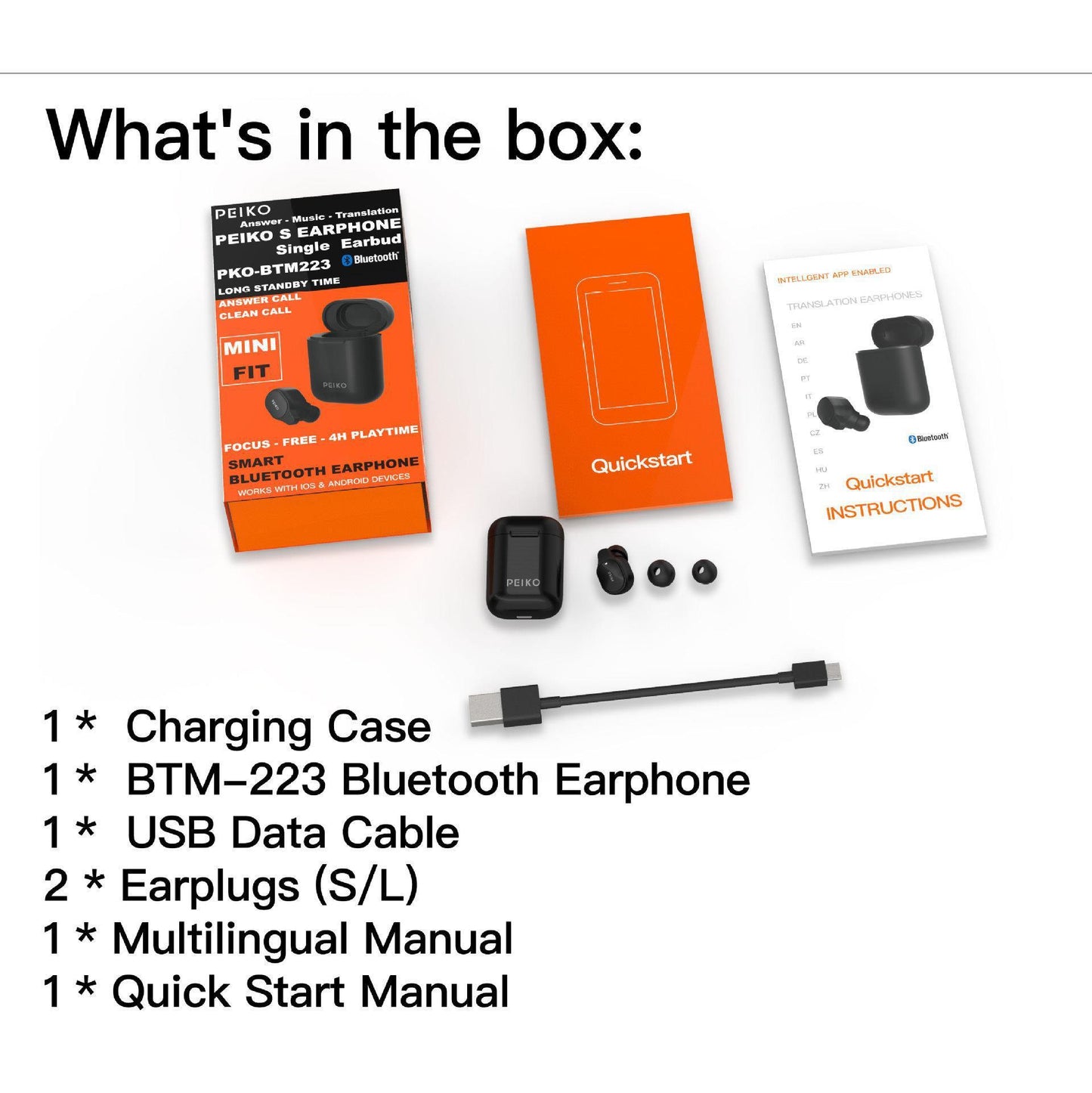 Smart Bluetooth Translation Headset Instant Wireless Headphone Language