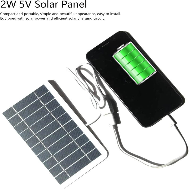 Portable Solar Charger - Minimalist Eco-Friendly USB