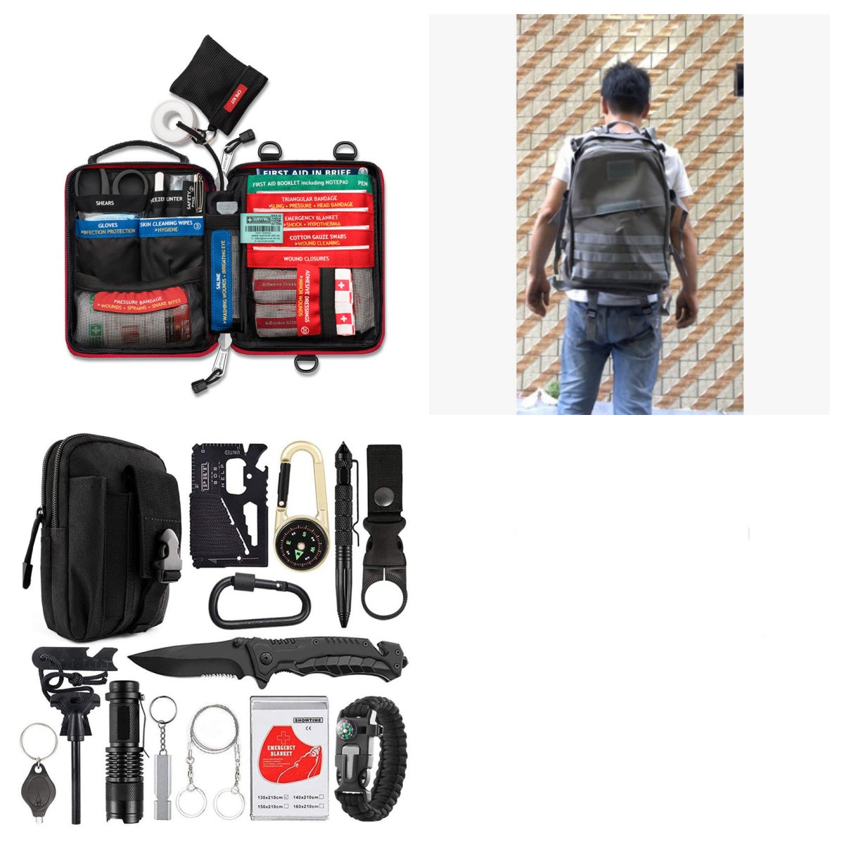 Camping Survival Multifunction Tool - Outdoor SOS Kit
