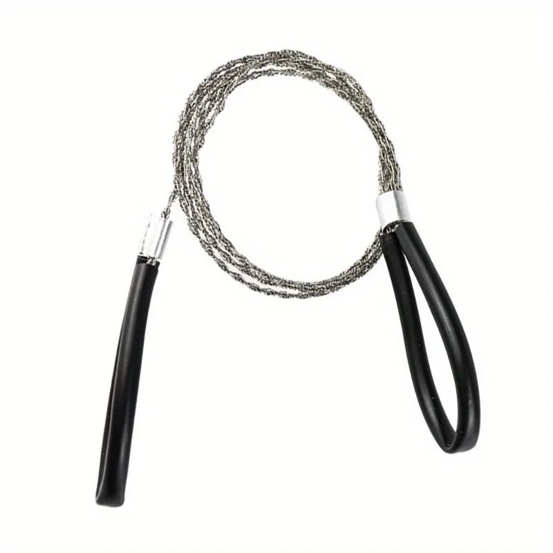 Stainless Steel Pocket Wire Saw - Ultra-Light Survival Finger Grip 68cm