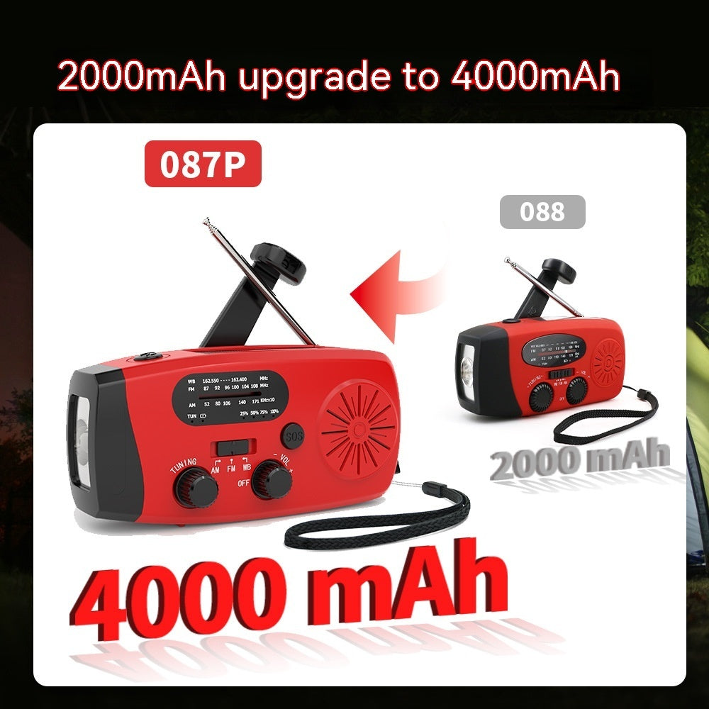 Multifunctional Portable Solar Powered Emergency Radio
