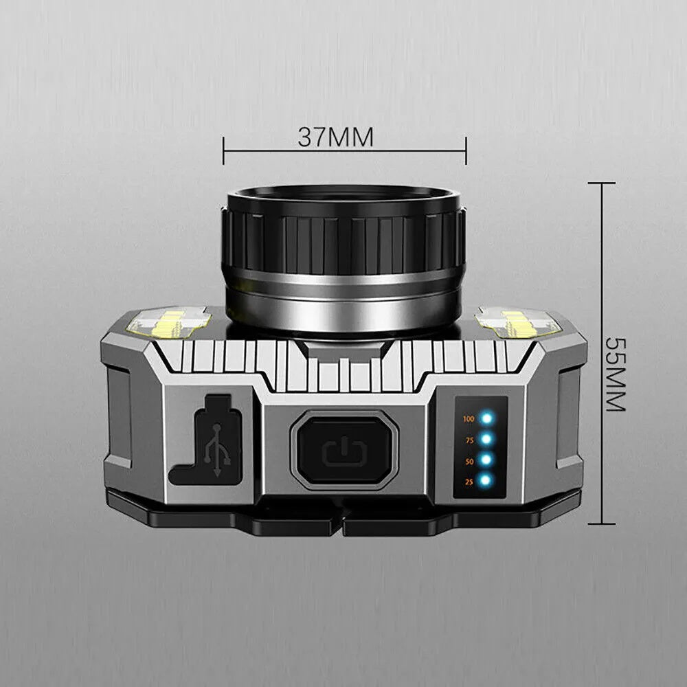 USB Rechargeable LED Headlamp - Camping Hiking 100g