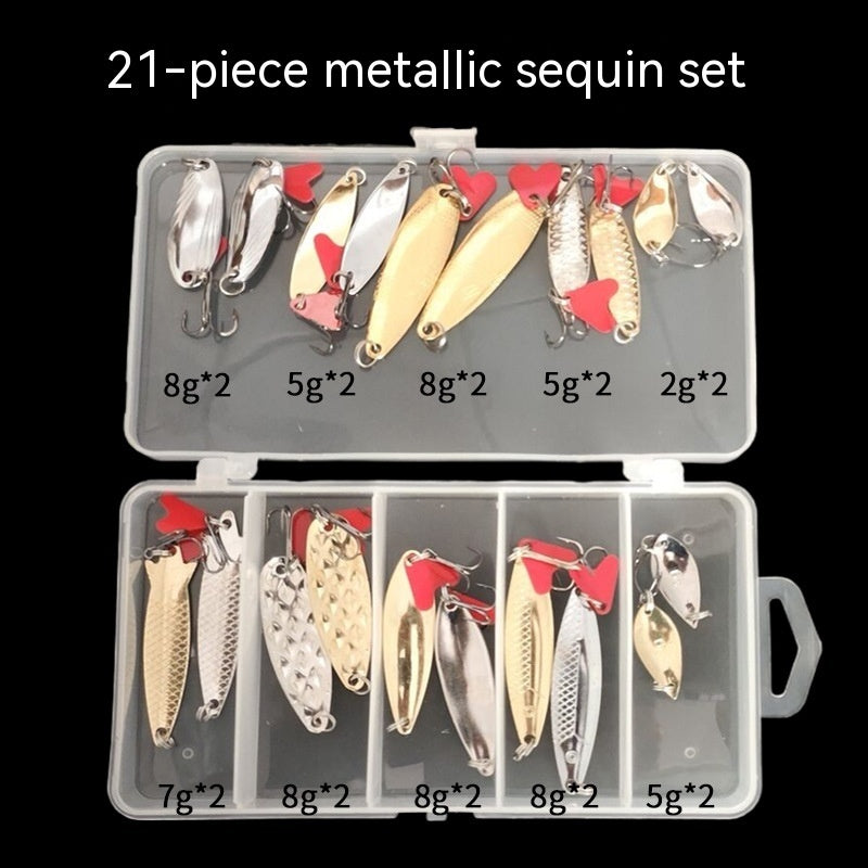 Pineapple Sequin Fishing Lure Kit - 11/21/36 Pieces Metal