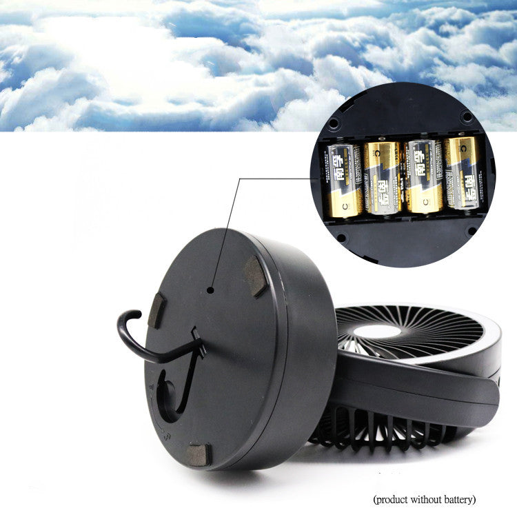 2-in-1 LED Tent Fan - Portable Camping Lighting 405g