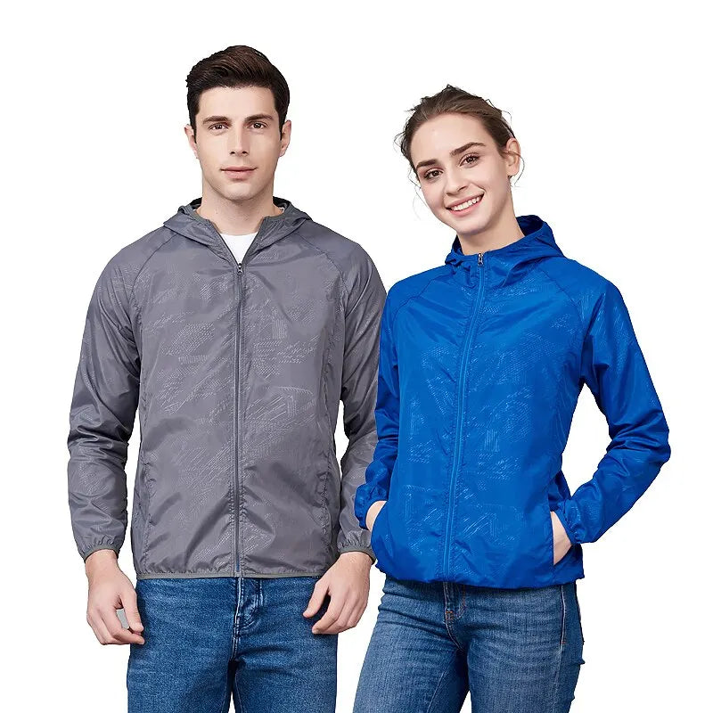 LNGXO Unisex Waterproof Hiking Jacket - Windproof Anti-UV Quick Drying