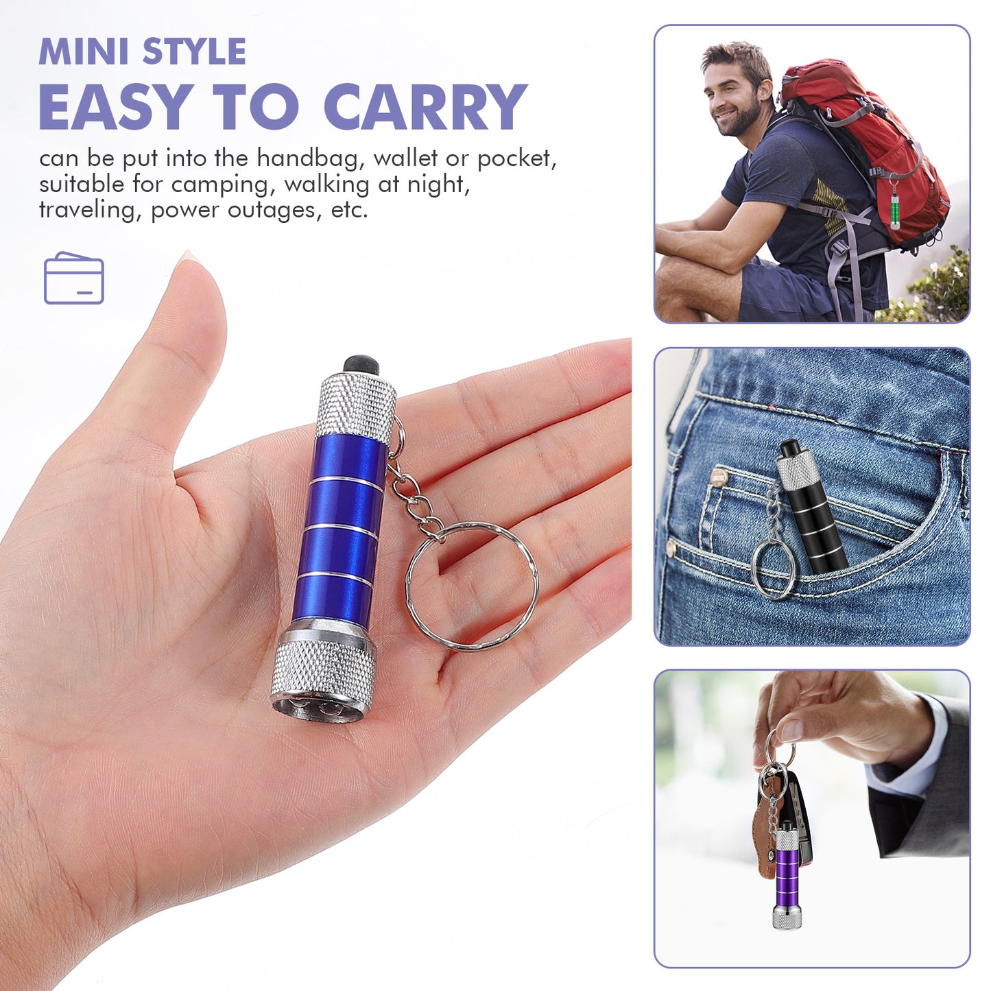Mini Emergency LED Keychain - Ultra-Lightweight Aluminum Flashlight