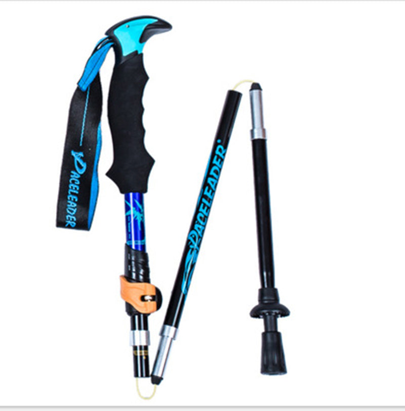 Retractable Folding Hiking Pole Straight Handle - 320g