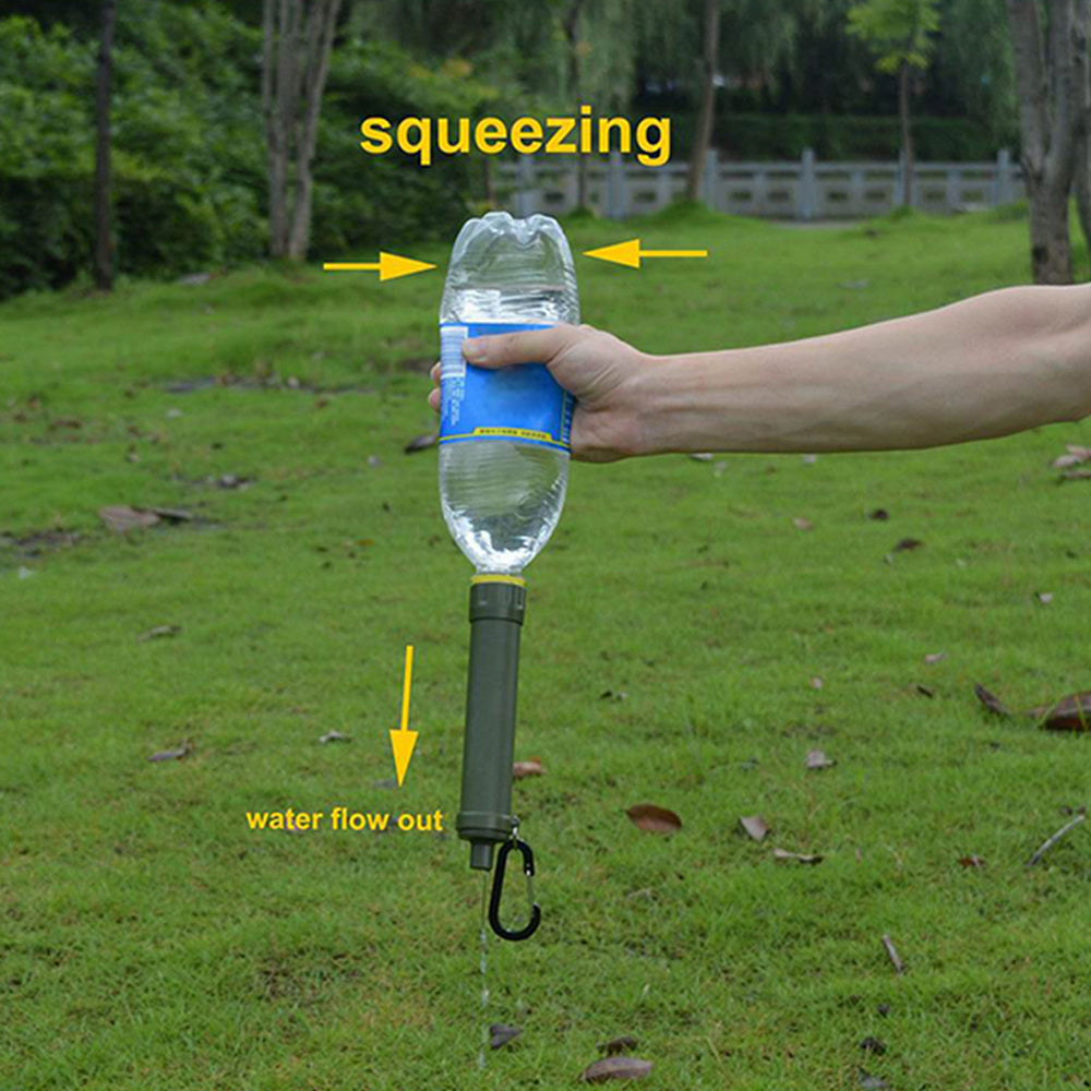 Ultra-Portable Survival Water Filter 1500L - Purification Bushcraft Expedition 93g