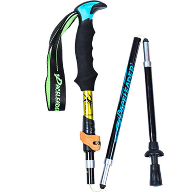 Retractable Folding Hiking Pole Straight Handle - 320g