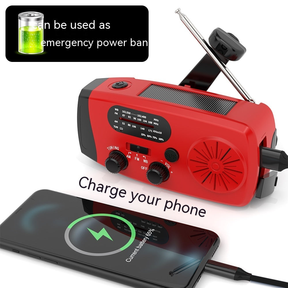 Multifunctional Portable Solar Powered Emergency Radio