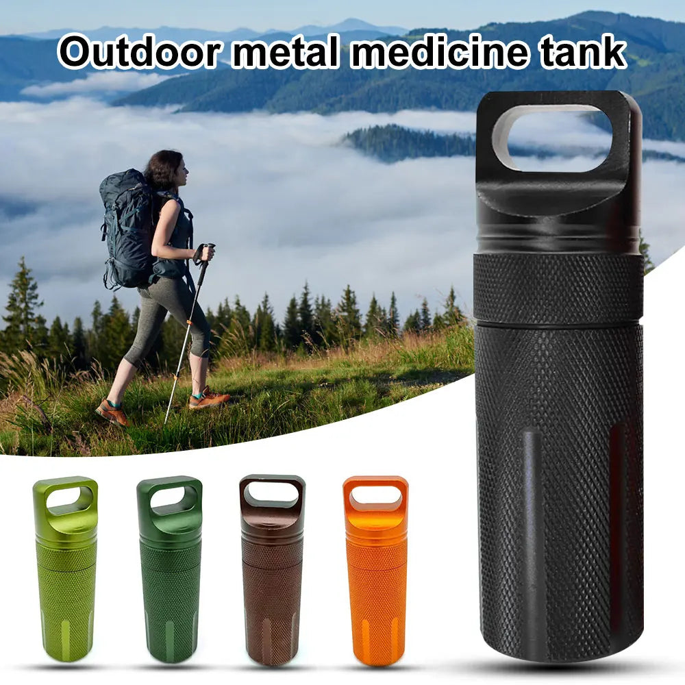 Waterproof Survival Capsule - Outdoor Medicine Container