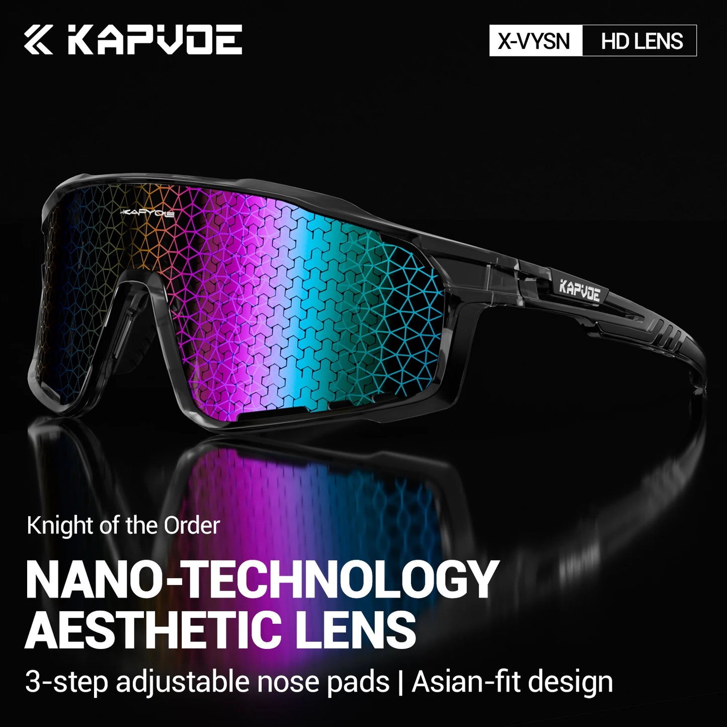 KAPVOE Sports Glasses Nano-Lens UV400 Pro Technology