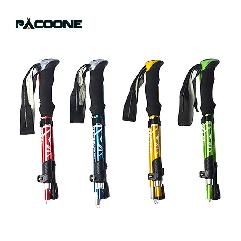 5 Sections Foldable Hiking Pole - Portable Telescopic